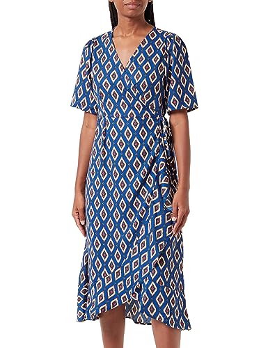 ONLY Damen Onlleah S/S Wrap Midi Dress Ex Ptm, Surf The Web/Aop:graphic Glam, XL von ONLY