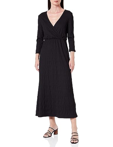 ONLY Damen Onlliva 3/4 Wrap Dress Jrs, Schwarz, XS ONLY Damen Onlliva 3/4 Wrap Dress Jrs, Schwarz, XS von ONLY
