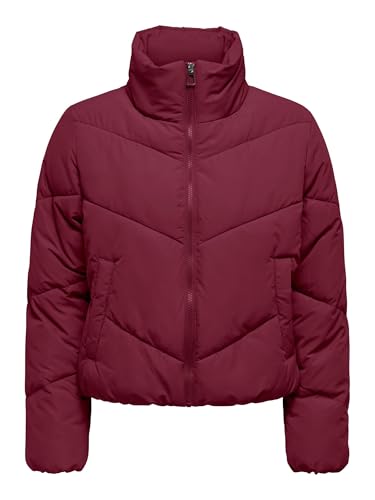 ONLY Damen Onlmaggi Life Solid Puffer Cc OTW, Cabernet, m von ONLY