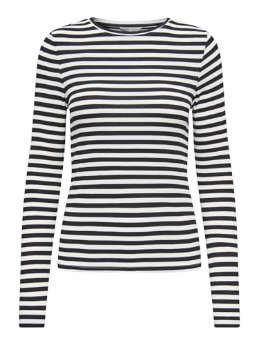 ONLY Damen Onlmai Stripe L/S Top JRS, Black, XL von ONLY