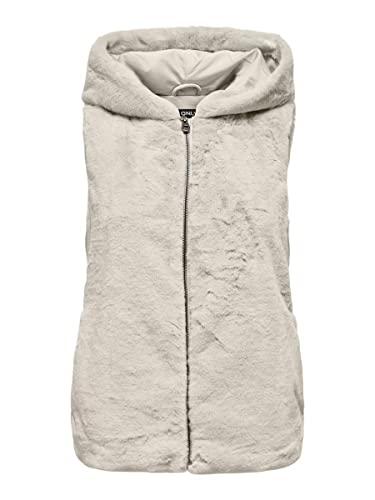 ONLY Damen Onlmalou Faux Fur Waistcoat Cc Otw Weste, Pumice Stone, XL EU von ONLY