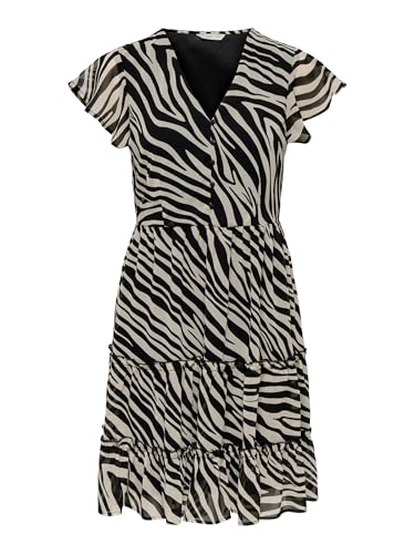 ONLY Damen Onlmarcia Capsl Short Dress WVN Kurzes Rüschenkleid, Pumice Stone, XXS von ONLY