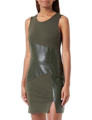 ONLY Damen Onlmarianne Faux Leather Mix Dress OTW, Rosin, M von ONLY