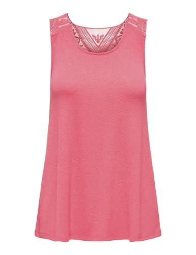 ONLY Damen Onlmarna Crochet Tank JRS Top, Rosa, XS EU von ONLY