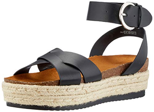 ONLY Damen Onlmauve-1 Wrap Sandal Espadrilles, Schwarz, 38 EU von ONLY