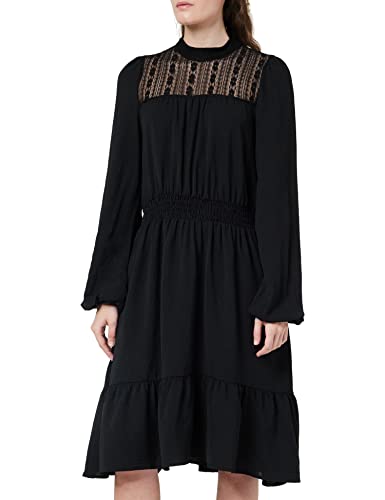 ONLY Damen Onlmette Lace Neck Dress Wvn Cs Kleid, Schwarz, XS EU ONLY Damen Onlmette Lace Neck Dress Wvn Cs Kleid, Schwarz, XS EU von ONLY