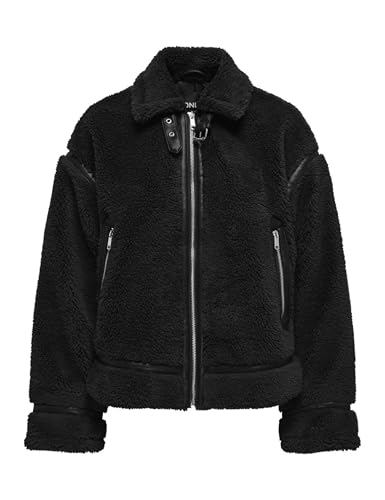 ONLY Damen Onlmichelle Teddy Jacket OTW Jacke, Schwarz, XL von ONLY