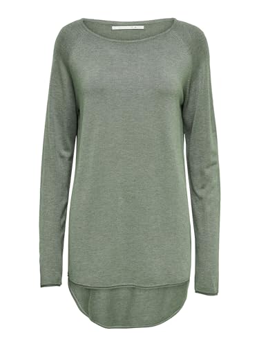 ONLY Damen Onlmila Lacy L/S Long Knt Noos Strickpullover, Chinois Green/Detail:w. Melange, 3XL EU von ONLY