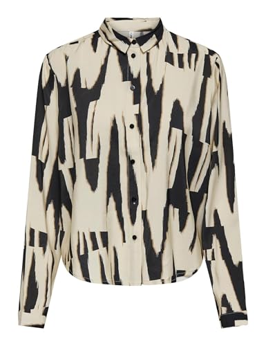 ONLY Damen ONLMILA Life L/S Shirt PTM Hemd, Black/AOP:Cherie Graphic, XS ONLY Damen ONLMILA Life L/S Shirt PTM Hemd, Black/AOP:Cherie Graphic, XS von ONLY