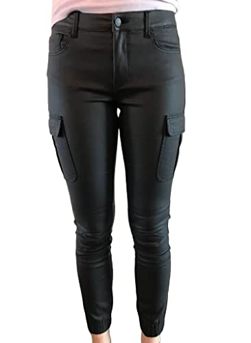 ONLY Damen Onlmissouri Reg ANK Coated PNT Hose, Schwarz,XS / 32L von ONLY
