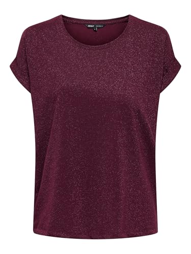 ONLY Damen Onlmoster Glitter S/S Top JRS, Chocolate Truffle, XS ONLY Damen Onlmoster Glitter S/S Top JRS, Chocolate Truffle, XS von ONLY