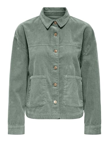 ONLY Damen Onlmoxie L/S Emb Cord Jacket Cc PNT, Lily Pad, x_l von ONLY