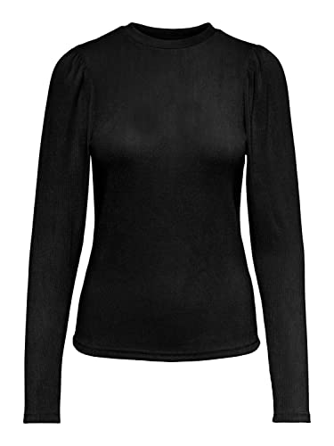 ONLY Damen Onlnanna L/S Puff Top Jrs Langarmshirt, Schwarz, L EU von ONLY