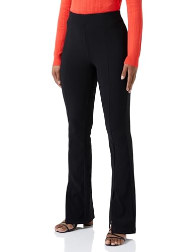 ONLY Damen Onlnaomi Hw Rib Slit Legging PNT, Schwarz, L / 32L von ONLY