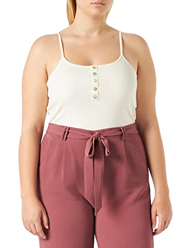 ONLY Damen Onlnessa S/L Short Button JRS Top, Cloud Dancer, L von ONLY