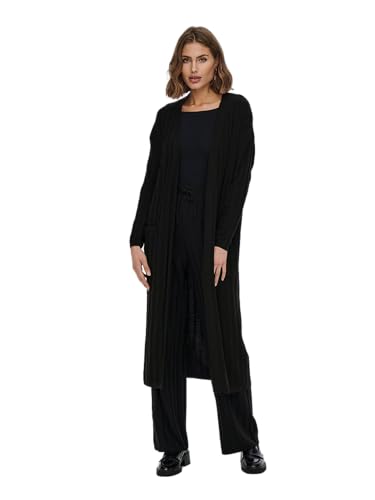 ONLY Damen Onlnew Tessa Ls Long Cardigan Knt, Schwarz, L von ONLY