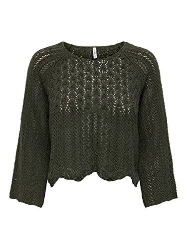 ONLY Damen Onlnola Life 3/4 Pullover Knt Noos, Forest Night, XS ONLY Damen Onlnola Life 3/4 Pullover Knt Noos, Forest Night, XS von ONLY