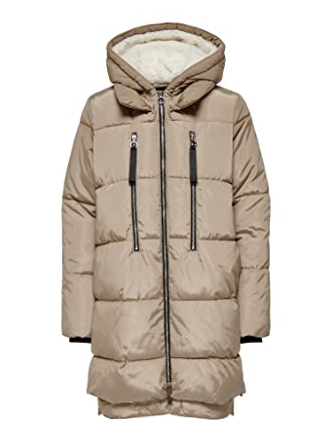 ONLY Damen Onlnora Cc Otw Long Puffer Coat Jacke, Crockery, L EU von ONLY