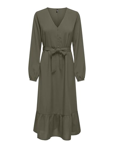 ONLY Damen Onlnova Life Elite Amy Long Dress Solid Kleid, Kalamata, Small von ONLY