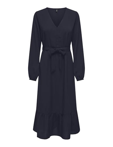 ONLY Damen Onlnova Life Elite Amy Long Dress Solid Kleid, Night Sky, X-Large von ONLY