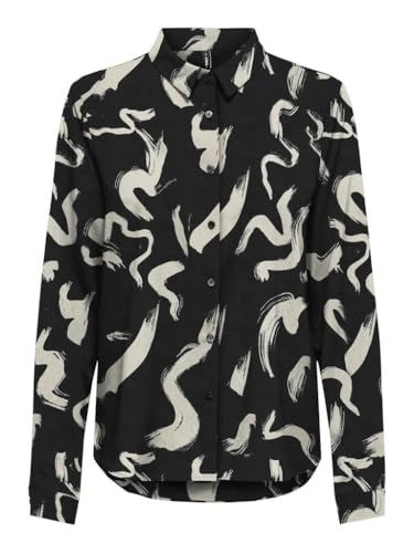 ONLY Damen Onlnova Life Elite L/S Lynne Shirt Bluse, Black/AOP:592 Charm Boho, X-Small von ONLY