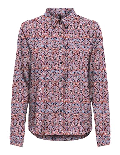 ONLY Damen Onlnova Life Elite L/S Lynne Shirt Bluse, Red Orange/AOP:591 Soul, X-Large ONLY Damen Onlnova Life Elite L/S Lynne Shirt Bluse, Red Orange/AOP:591 Soul, X-Large von ONLY