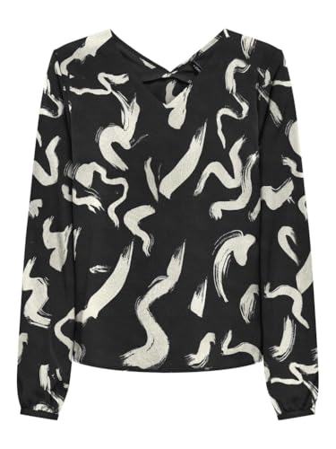 ONLY Damen Onlnova Life Elite L/S Mallory Top, Black/AOP:595 Lé téxt, X-Large ONLY Damen Onlnova Life Elite L/S Mallory Top, Black/AOP:595 Lé téxt, X-Large von ONLY