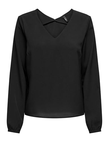 ONLY Damen Onlnova Life Elite L/S Mallory Top Solid Bluse, Black, XS ONLY Damen Onlnova Life Elite L/S Mallory Top Solid Bluse, Black, XS von ONLY