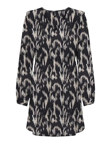 ONLY Damen Onlnova Life Elite L/S Monica Dress Kleid, Black/AOP:590 Rough Animal, X-Small ONLY Damen Onlnova Life Elite L/S Monica Dress Kleid, Black/AOP:590 Rough Animal, X-Small von ONLY