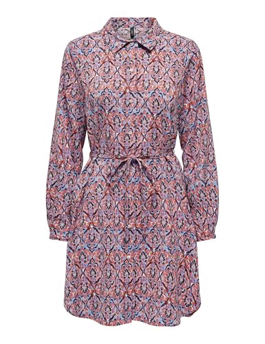 ONLY Damen Onlnova Life Elite L/S Shirt Dress Kleid, Red Orange/AOP:591 Soul, Medium ONLY Damen Onlnova Life Elite L/S Shirt Dress Kleid, Red Orange/AOP:591 Soul, Medium von ONLY