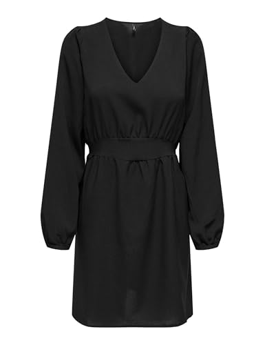 ONLY Damen Onlnova Life Elite L/S Siri Dress Solid Kleid, Black, Small von ONLY