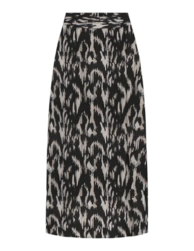 ONLY Damen Onlnova Life Elite Piper Slit Skirt Rock, Black/AOP:590 Rough Animal, S ONLY Damen Onlnova Life Elite Piper Slit Skirt Rock, Black/AOP:590 Rough Animal, S von ONLY