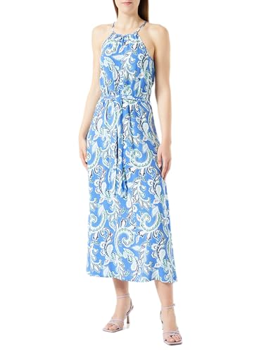 ONLY Damen Onlnova Life S/L Joy Long Dress Aop Ptm, Dazzling Blue/Aop:440 Soft Boho, 46 von ONLY