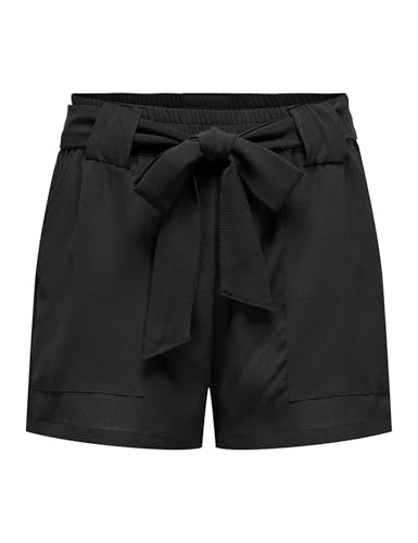 ONLY Damen Onlnova Life Talia Hw Solid Ptm Shorts, Black, XS ONLY Damen Onlnova Life Talia Hw Solid Ptm Shorts, Black, XS von ONLY