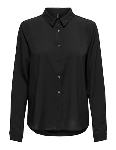 ONLY Damen Onlnova Life Vis L/S Lynne Shirt Solid Bluse, Black, XS ONLY Damen Onlnova Life Vis L/S Lynne Shirt Solid Bluse, Black, XS von ONLY
