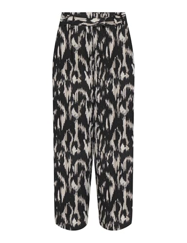 ONLY Damen Onlnova Life VIS Lesli Pant Hose, Black/AOP:590 Rough Animal, XS von ONLY