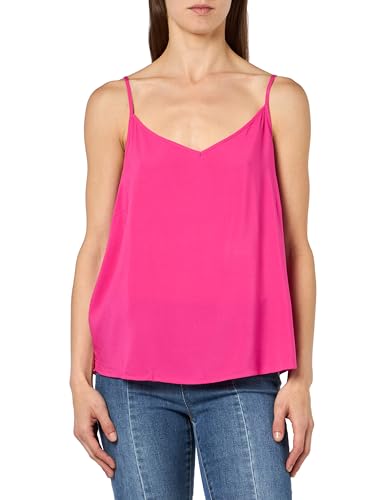 ONLY Damen Onlnova Life Vis Paris Singlet Solid Top, Raspberry Rose, 34 von ONLY