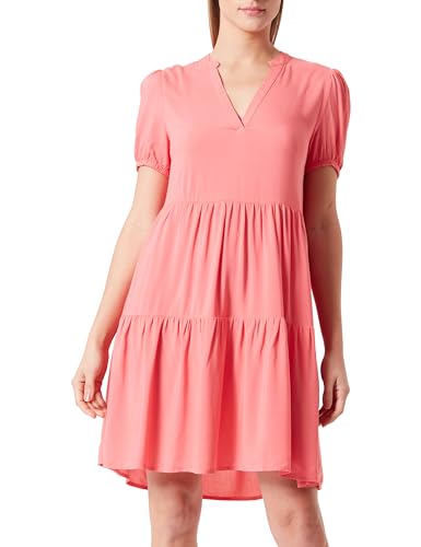 ONLY Damen Onlnova Life Vis S/S Thea Dress Solid Sommerkleid, Rose of Sharon, Medium von ONLY