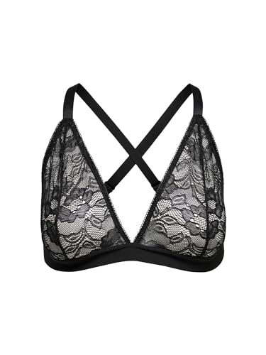 ONLY Damen Onlpenny Lace Bra BH, Schwarz, XS EU von ONLY