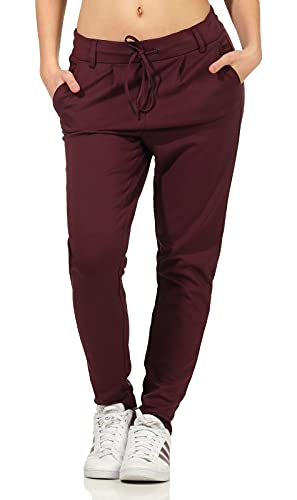 ONLY Damen Onlpoptrash Life Easy Col Pant PNT Noos Regular Fit Hose Mit Kordelzugverschluss Für Lounge Und Freizeit, Port Royale,L von ONLY