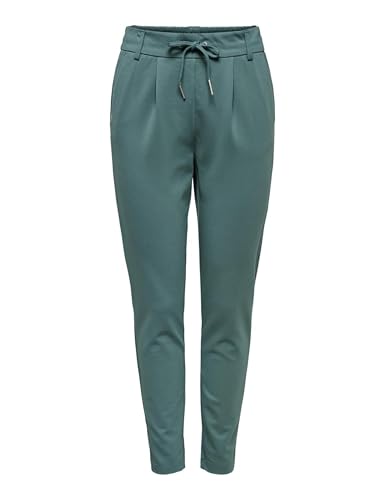ONLY Damen Onlpoptrash Life Easy Col Pant PNT Noos Regular Fit Hose Mit Kordelzugverschluss Für Lounge Und Freizeit , Sea Pine ,L / 32L von ONLY