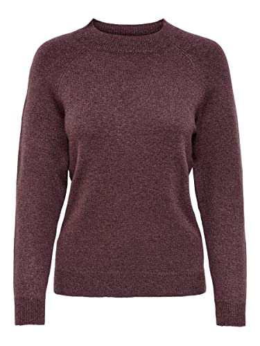 ONLY Damen ONLRICA Life L/S Pullover KNT NOOS 15204279, Rose Brown/W. Melange, L von ONLY