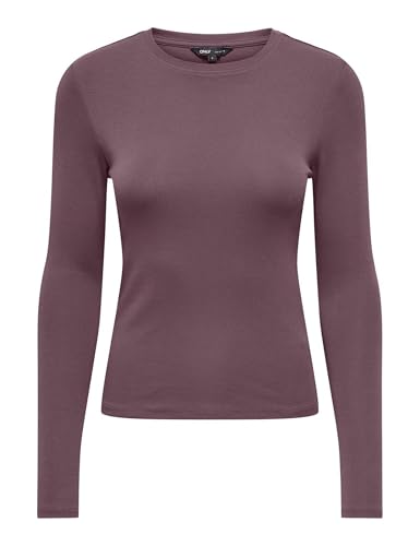 ONLY Damen Onlriley O-Neck L/S JRS Noos Basic Top Mit O-Ausschnitt Und Langen Ärmeln Für Junge Frauen, Rose Brown, XS ONLY Damen Onlriley O-Neck L/S JRS Noos Basic Top Mit O-Ausschnitt Und Langen Ärmeln Für Junge Frauen, Rose Brown, XS von ONLY