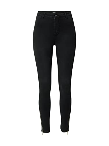 ONLY Damen Onlroyal Hw Sk Hem Zip Clean La Pimbox, Washed Black, XS / 32L von ONLY
