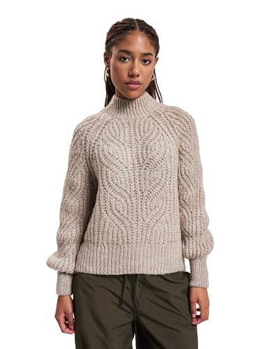 ONLY Damen Onlruby Ls Highneck Bf KNT, Pumice Stone, S von ONLY