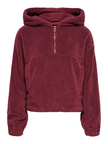 ONLY Damen Onlsiena Teddy Anorak Life Cc OTW, Cabernet, x_s von ONLY