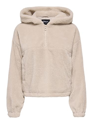 ONLY Damen Onlsiena Teddy Anorak Life Cc OTW, Pumice Stone, x_l von ONLY