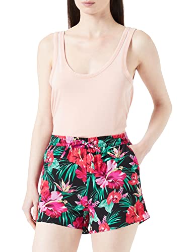 ONLY Damen Onlsophie Fr Ptm Shorts, Black/AOP:Exotic Jungle Flower, 38 EU von ONLY