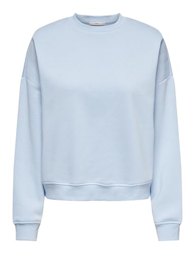 ONLY Damen Onlsweat Life L/S Crew Oversize SWT Noos Sweatshirt, Cashmere Blue, S von ONLY