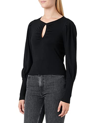 ONLY Damen Onlsweet L/S Detail KNT Pullover Sweater, Schwarz, S EU von ONLY